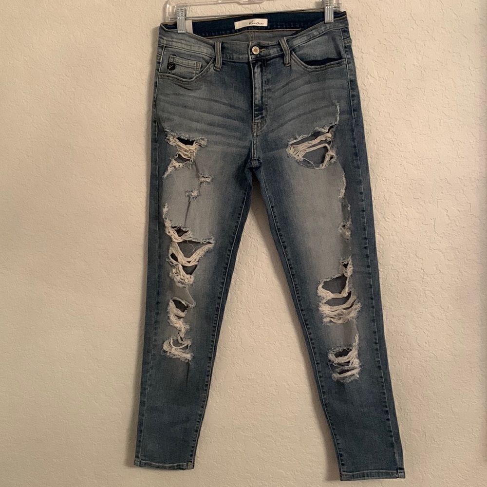 KanCan Los Angeles Distressed Blue Wash Jeans Size 11/29